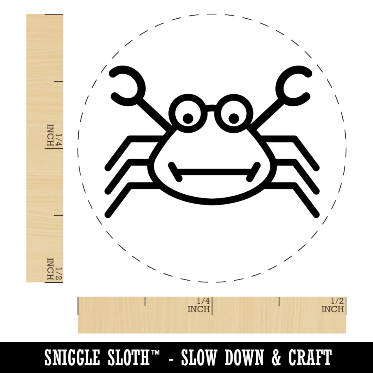 Silly Crab Self-Inking Rubber Stamp for Stamping Crafting Planners